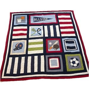 Pottery Barn Kids Allstar Sports Full Quilt 80x80